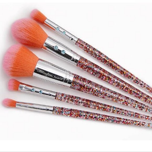 SLMISSGLAM Rainbow Luxe Glittery Makeup Brush Set - Picture 4 of 6